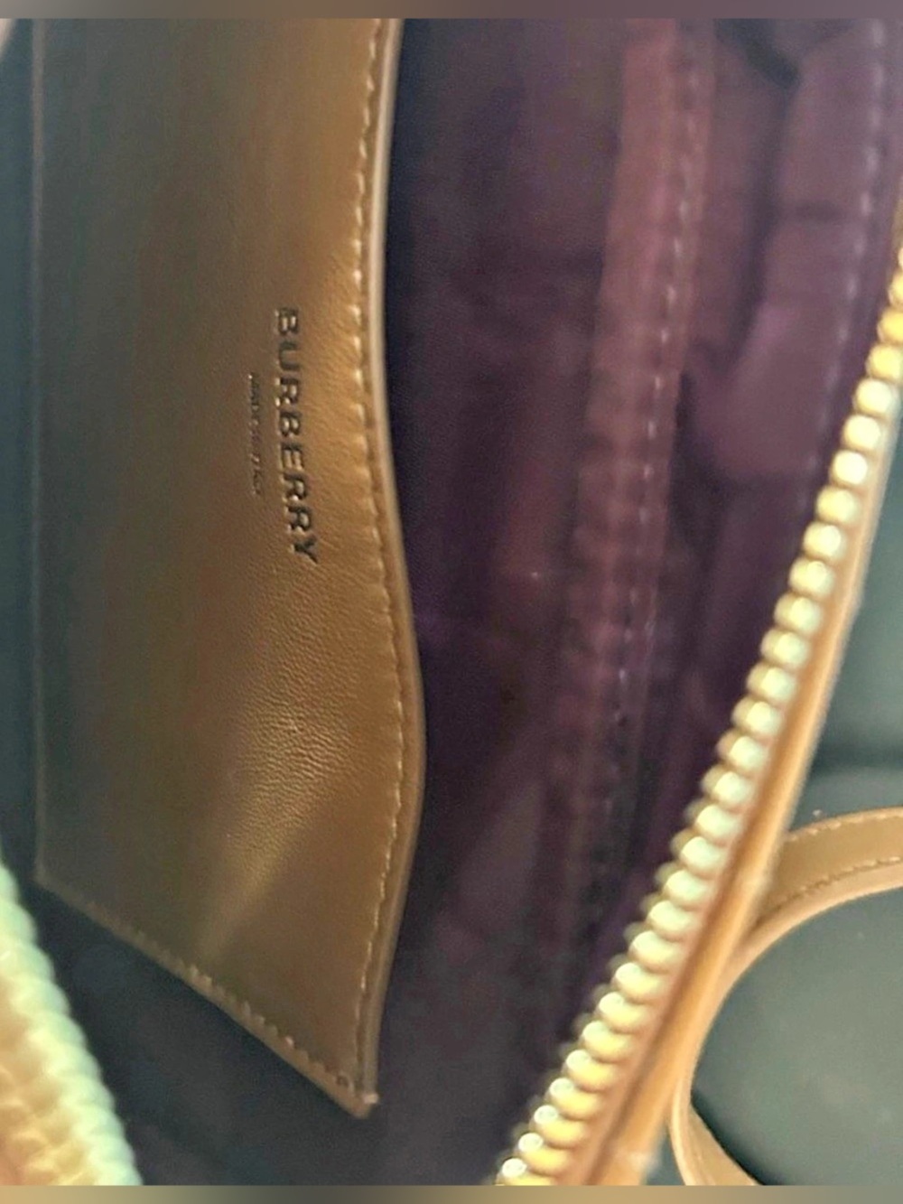 Like New Burberry Small/Mini Lola Camera Bag Quilted Leather Crossbody Brown - Picture 3 of 3